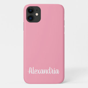 Capa Para iPhone 11 Cor Sólida do PINK Girard FLAMINGO