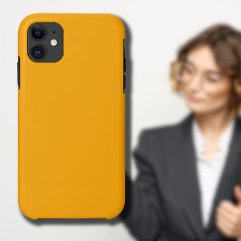 Capa Para iPhone 11 Cor Sólida Neon Orange | Clássico