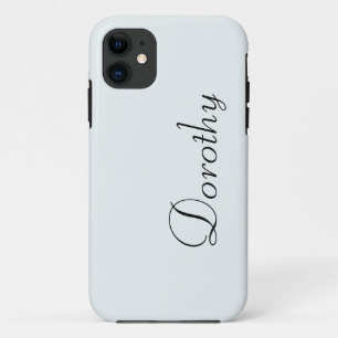 Capa Para iPhone 11 Cor Sólido Branco do fosco Nome minimalista