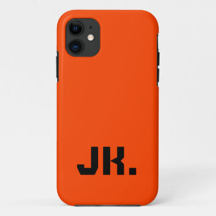 Capa Para iPhone 11 Cor Sólido Laranja Flame   Mínimo inicial