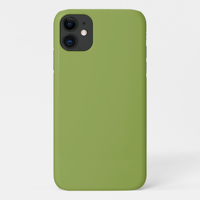 Capa Para iPhone 11 Cor Verde Lima Moderado Sólido (Verso)
