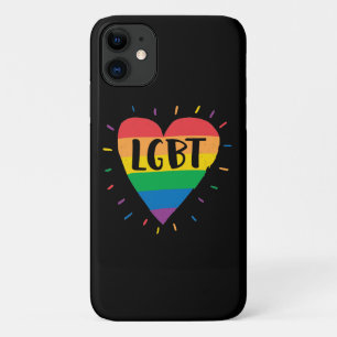 Capa Para iPhone 11 Coração Arco-Íris LGBT