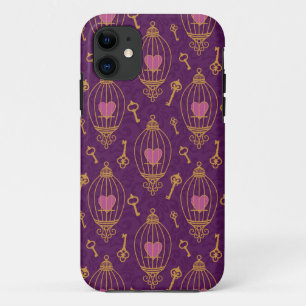 Capa Para iPhone 11 Coração-chave-teste padrão