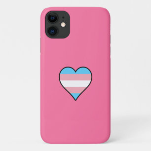 Capa Para iPhone 11 Coração do Orgulho Trans