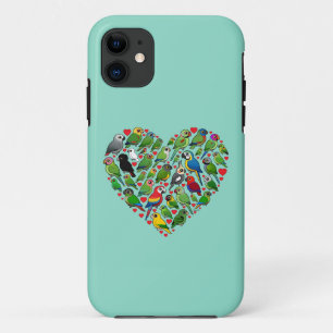 Capa Para iPhone 11 Coração do papagaio