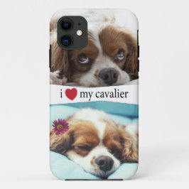 Capa Para iPhone 11 Coração Meu Cavaleiro Rei Charles Spaniel