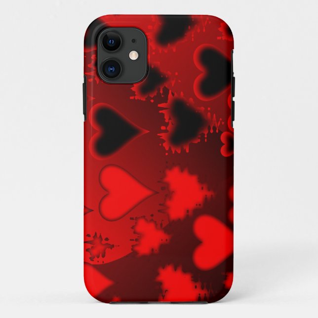 Capa Para iPhone 11 Corações (Verso)