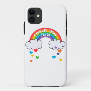 Capa Para iPhone 11 Corações Bastante Coloridos Arco-Íris Soa Gay