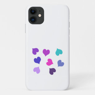 Capa Para iPhone 11 Corações bonitos e coloridos