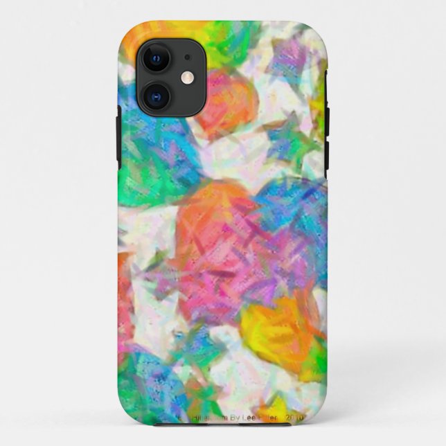 Capa Para iPhone 11 Corações de São Valentão em Pastel Impressionista (Verso)