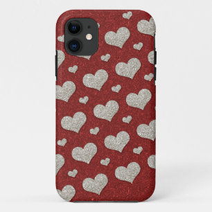 Capa Para iPhone 11 Corações do brilho