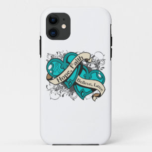 Capa Para iPhone 11 Corações duplos da fé da esperança do câncer 