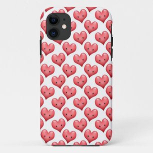 Capa Para iPhone 11 Corações Sorridentes Fofos
