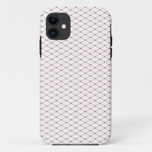 Capa Para iPhone 11 corações vermelhos em branco