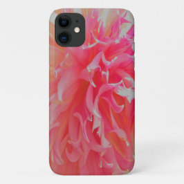 Capa Para iPhone 11 Coral Elegante e Dália Decorativa Rosa