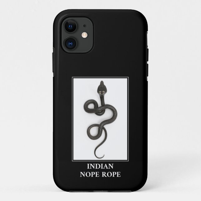 Capa Para iPhone 11 Corda Nope Indiana - Perigo de Cobra Cobra (Verso)