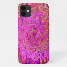 Capa Para iPhone 11 Cores cor-de-rosa-quente marmoreadas Abstrato Rote