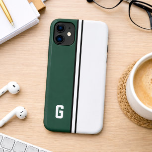 Capa Para iPhone 11 Cores da Faculdade Verde e Branco
