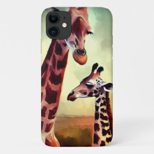 Capa Para iPhone 11 Cores De Água Da Mamãe E Do Bebê