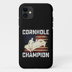 Capa Para iPhone 11 Cornhole Champion American Flag USA 4º de julho