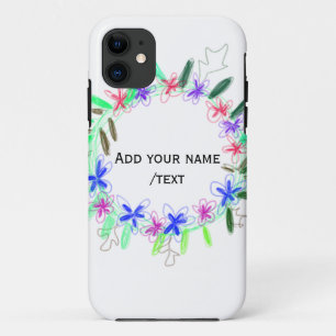 Capa Para iPhone 11 coroa colorida da terra natalícia texto do nome da