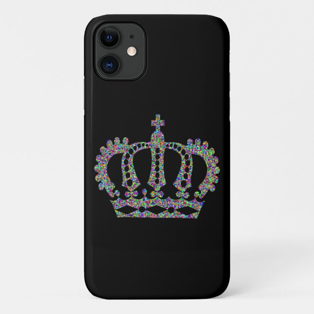 Capa Para iPhone 11 Coroa Real em padrões  (Verso)