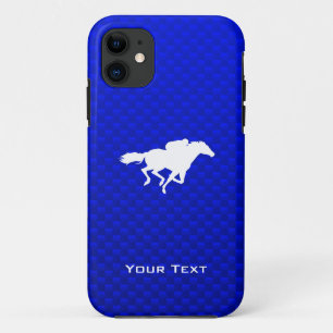 Capa Para iPhone 11 Corrida de Cavalo Azul