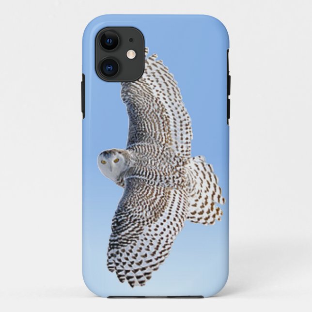 Capa Para iPhone 11 Coruja nevado (Verso)