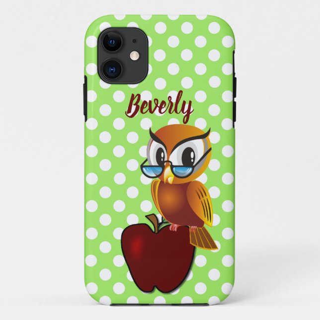 Capa Para iPhone 11 Coruja Sábica do Professor (Verso)