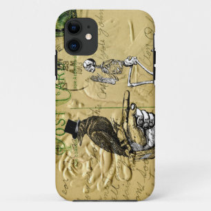 Capa Para iPhone 11 Corvo e esqueleto
