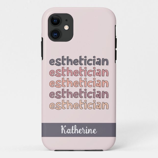 Capa Para iPhone 11 Cosmetólogo esteticista personalizado Beauticista (Verso)