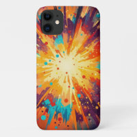 Cosmic Burst Abstract Splatter Art