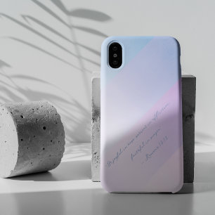 Capa Para iPhone 11 Cota de Bíblia da Caligrafia Azul Pastel