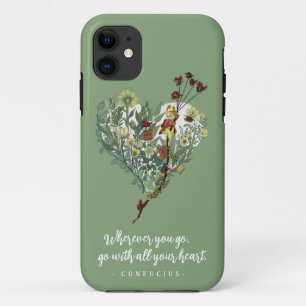 Capa Para iPhone 11 Cotação de Aventura Inspiradora de Dama Verde