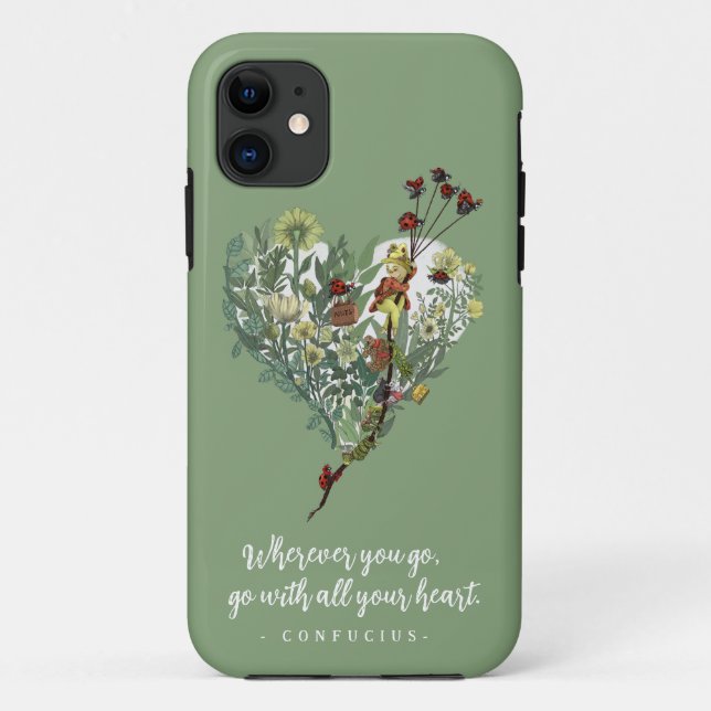 Capa Para iPhone 11 Cotação de Aventura Inspiradora de Dama Verde (Verso)