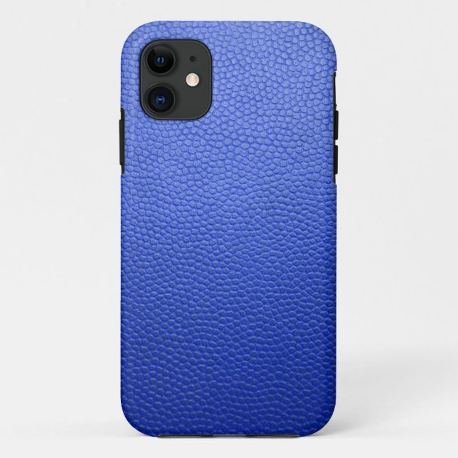 Capa Para iPhone 11 Couro Azul (Verso)