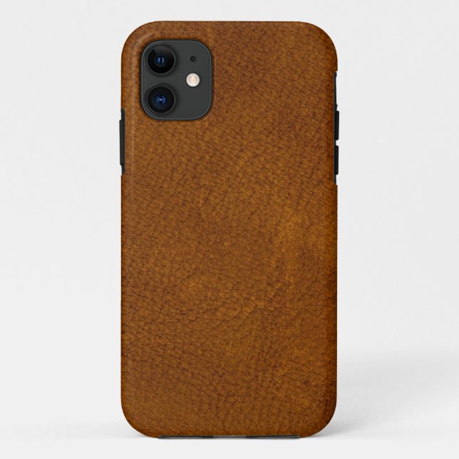 Capa Para iPhone 11 Couro de Brown (Verso)