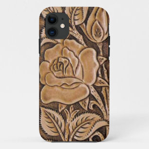 Capa Para iPhone 11 couro floral do sudoeste da forma da vaqueira