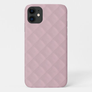 Capa Para iPhone 11 Couro Quilado, Bebê Rosa