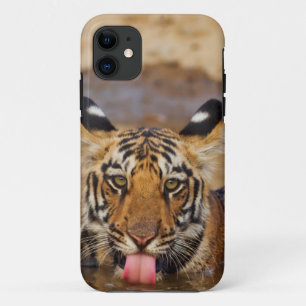 Capa Para iPhone 11 Cozinha de Bengala Real Tiger, água bebendo