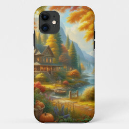 Capa Para iPhone 11 Cozy Cabin In The Woods