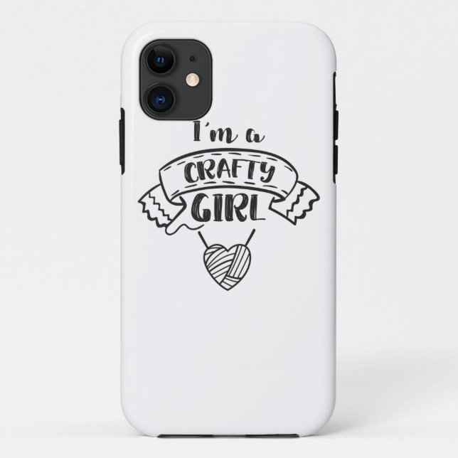 Capa Para iPhone 11 Crafting Quote Meninas Adolescentes Trabalhando Pa (Verso)