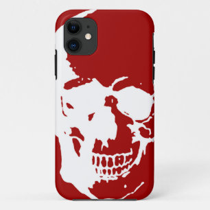 Capa Para iPhone 11 Crânio - Arte de Fantasia de Metal Vermelho e Bran