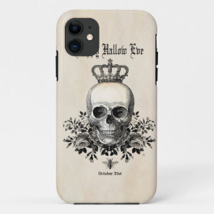 Capa Para iPhone 11 Crânio do Dia das Bruxas Moderno Vintage com a cor