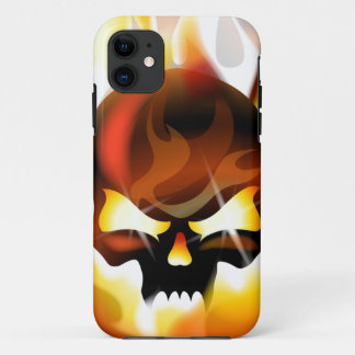 Capa Para iPhone 11 crânio do fogo