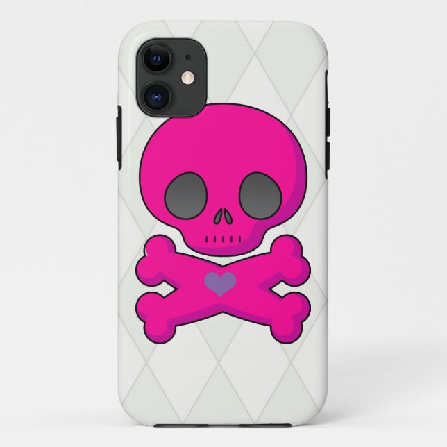 Capa Para iPhone 11 Crânio e ossos cruzados (Verso)