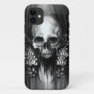 Capa Para iPhone 11 Crânio e rosas
