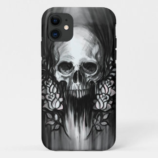 Capa Para iPhone 11 Crânio e rosas