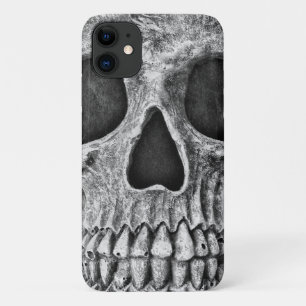 Capa Para iPhone 11 Crânio Gótico, Preto E Branco, Grunge Legal