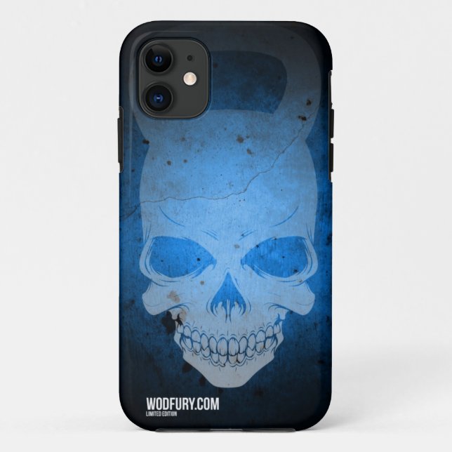 Capa Para iPhone 11 Crânio Kettlebell - azul - edição limitada (Verso)